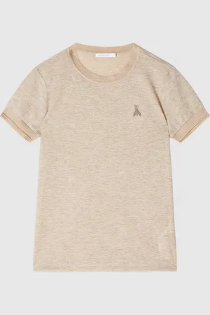 Patrizia Pepe Dzianinowy T-shirt „Essential”