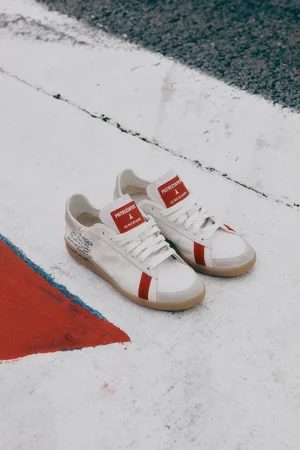 Patrizia Pepe SKIN Sneakers ze skóry nappa z napisem