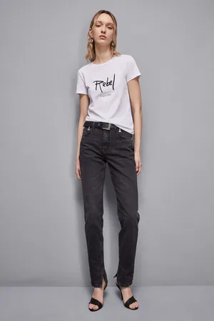 Patrizia Pepe Bawełniany T-shirt ze sloganem