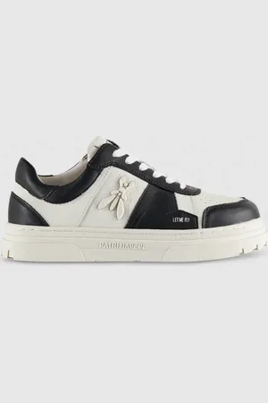 Patrizia Pepe Sneakersy ze skóry w bloki kolorów