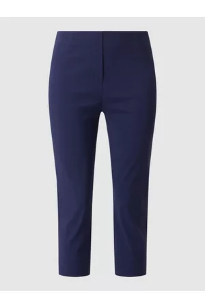 STEHMANN Kobieta Rybaczki - Spodnie capri o kroju straight fit z dodatkiem streczu model ‘Ina’