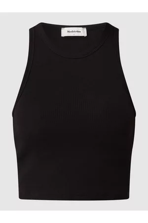Modstrom Kobieta Tank topy - Top krótki z prążkowaną fakturą model ‘Igor’