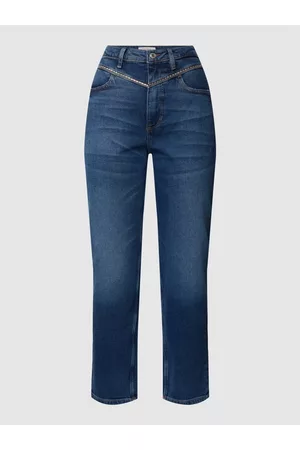 Guess Kobieta Straight - Jeansy o kroju mom fit z obszyciem ozdobnymi kamieniami