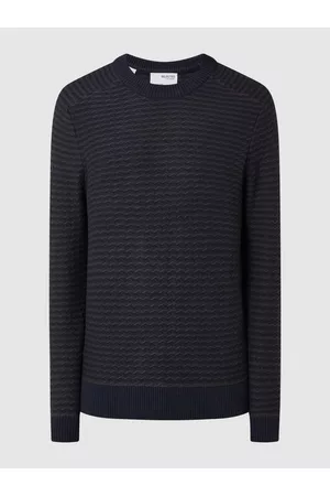 Selected Homme Mężczyzna Swetry i Pulowery - Sweter z bawełny ekologicznej model ‘Coin’