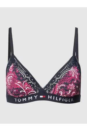 Tommy Hilfiger Kobieta Miękkie - Biustonosz typu bralette ze wzorem na całej powierzchni model ‘UNLINE LACE TRIANGLE’