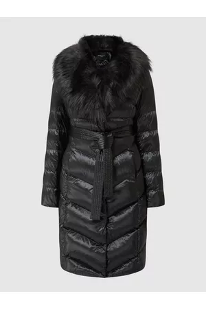 Guess Kobieta Kurtki puchowe - Płaszcz puchowy z odpinanym sztucznym futrem model ‘Irina’