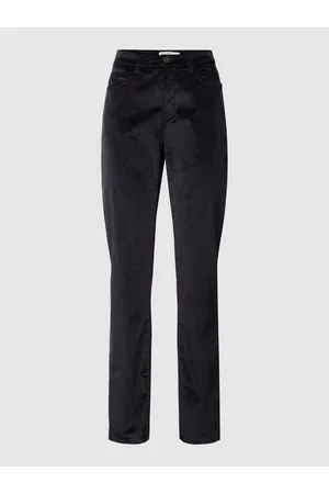 Brax Kobieta Spodnie - Spodnie sztruksowe z naszywką z logo model ‘Style.Carola’