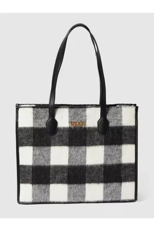 Guess Kobieta Torby shopper - Torebka z imitacji futra z dodatkiem wełny model ‘SILVANA’