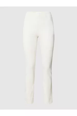 raffaello rossi Kobieta Rurki i Slim Fit - Spodnie o kroju slim fit z rozcięciami po bokach model ‘PENNY’