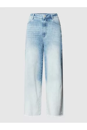 Taifun Kobieta Jeansy - Kuloty jeansowe z postrzępionym dołem