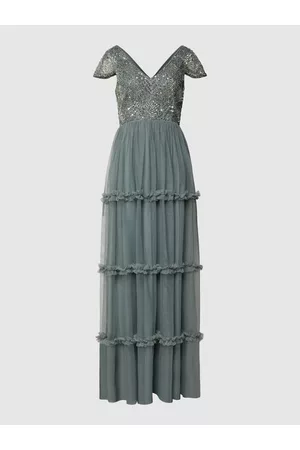 Lace & Beads Sukienka wieczorowa z obszyciem cekinami