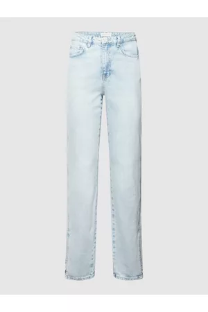 Gina Tricot Jeansy o kroju straight fit z rozcięciami na nogawkach