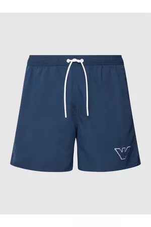 Emporio Armani Mężczyzna Kąpielówki - Spodenki kąpielowe z naszywką z logo model ‘SPONGE EAGLE’