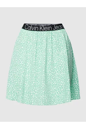 Calvin Klein Spódnica mini z kwiatowym wzorem na całej powierzchni