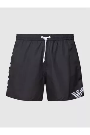 Emporio Armani Mężczyzna Kąpielówki - Spodenki kąpielowe z nadrukiem z logo