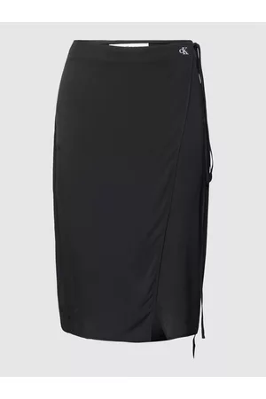 Calvin Klein Spódnica kopertowa z wyhaftowanym logo