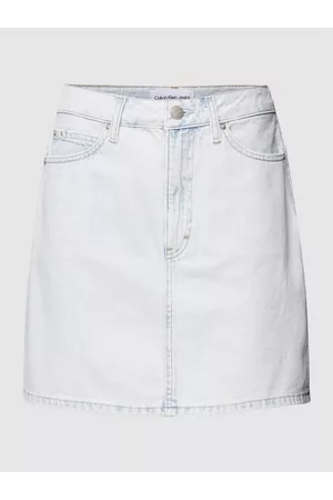 Calvin Klein Kobieta Spódnice mini - Spódnica jeansowa o długości mini z wysokim stanem i detalem z logo