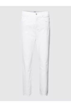 Angels Kobieta Rurki i Slim Fit - Jeansy z haftem angielskim model ‘ORNELLA’