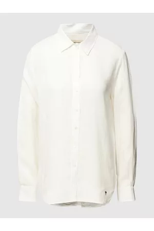Max Mara Kobieta Bluzki Koszulowe - Bluzka koszulowa z wyhaftowanym logo model ‘WERNER’
