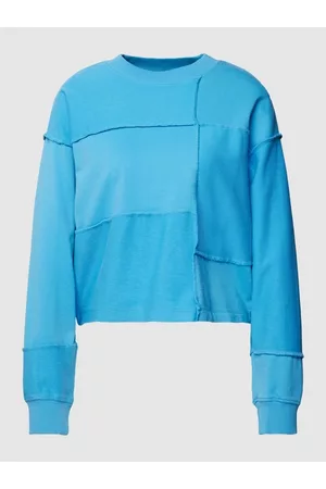 TOM TAILOR Kobieta Bluzy sportowe - Bluza krótka ze szwami inside out model ‘PATCHWORK’