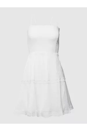 Guess Kobieta Sukienki Dzienne - Sukienka mini z bawełny z haftem angielskim