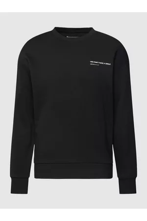 TOM TAILOR Mężczyzna Baggy - Bluza o kroju relaxed fit z bawełny z nadrukiem z napisem