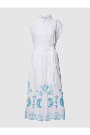 Part Two Kobieta Sukienki Dzienne - Sukienka koszulowa z bawełny z haftem angielskim