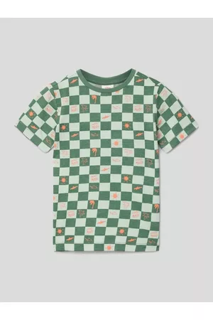 s.Oliver Chłopiec T-shirty - T-shirt z wzorem w kratę