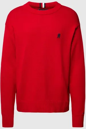 Tommy Hilfiger Sweter z dzianiny z wyhaftowanym logo