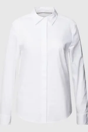 HUGO BOSS Bluzka koszulowa z wykładanym kołnierzem model ‘Beamara’