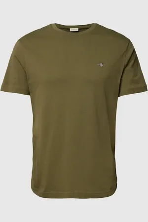 GANT T-shirt z bawełny z detalem z logo