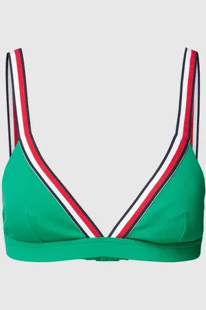 Tommy Hilfiger Biustonosz trójkątny z prążkowaniem