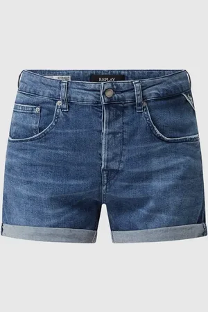 Replay Szorty jeansowe o kroju baggy fit z dodatkiem streczu model ‘Anyta’