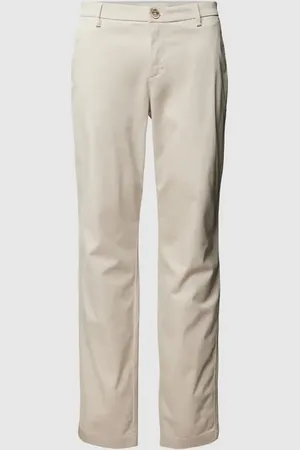 Bruun & Stengade Chinosy o kroju slim fit z dodatkiem wiskozy model ‘OLAV’