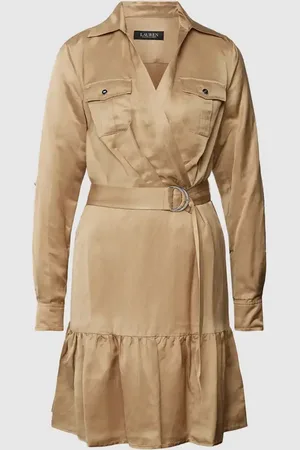 Ralph Lauren Sukienka koszulowa w kopertowym stylu o długości do kolan z mieszanki wiskozy i lnu