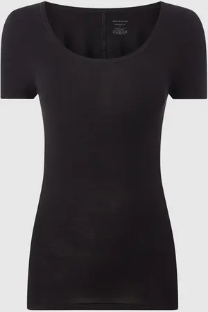 Schiesser T-shirt o kroju personal fit z mieszanki bawełny i elastanu