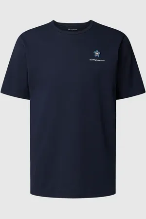 Knowledge Cotton Apparal T-shirt z wyhaftowanym motywem