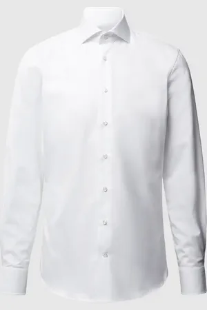 Profuomo Koszula biznesowa o kroju slim fit z diagonalu