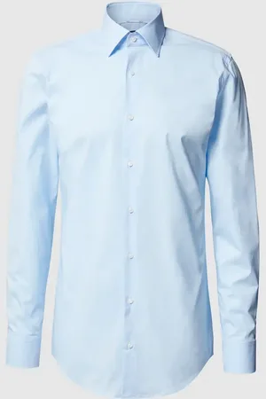 HUGO BOSS Koszula biznesowa o kroju slim fit z popeliny z bardzo długim rękawem