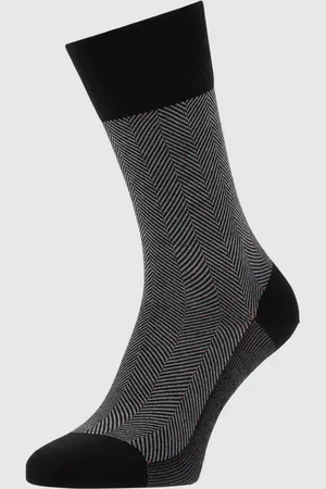 Falke Skarpety z mieszanki wełny merino model ‘Sensitive Herringbone’