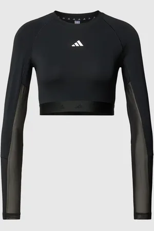 adidas Bluzka krótka z długim rękawem i detalem z logo