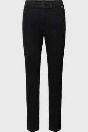 Marc Cain Jeansy o kroju slim fit z detalem z logo