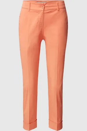 raffaello rossi Chinosy skrócone o kroju slim fit z dodatkiem streczu model ‘Dora’