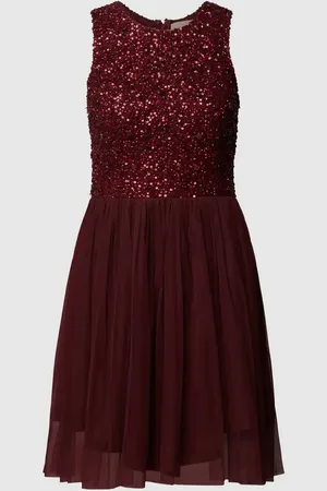 Lace & Beads Sukienka koktajlowa o długości mini z cekinowym obszyciem