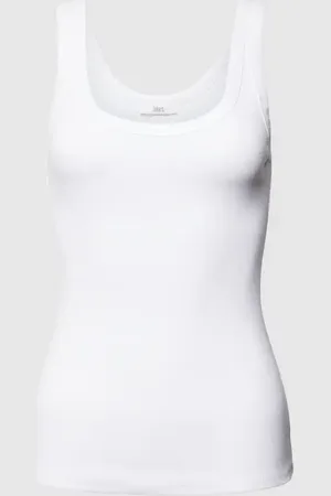Jake*s Top w jednolitym kolorze z efektem prążkowania