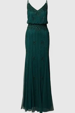 Lace & Beads Sukienka wieczorowa z ozdobnym obszyciem