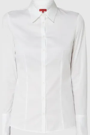 HUGO BOSS Bluzka koszulowa z mankietami zapinanymi na 3 guziki model ‘The Fitted’