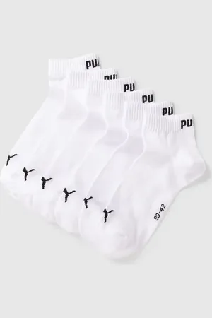 PUMA Krótkie skarpety z nadrukiem z logo w zestawie 6 szt. model ‘Quarter Plain’