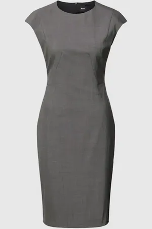 HUGO BOSS Sukienka o długości do kolan z okrągłym dekoltem model ‘Dironah’