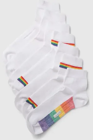 Camano Skarpety z detalami w kontrastowym kolorze w zestawie 7 szt. model ‘Ca-Soft Quarter’